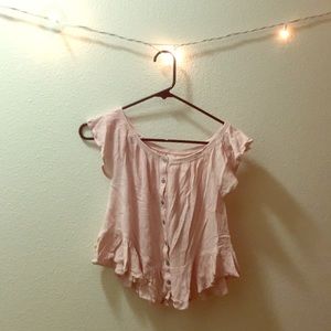 pacsun pink blouse